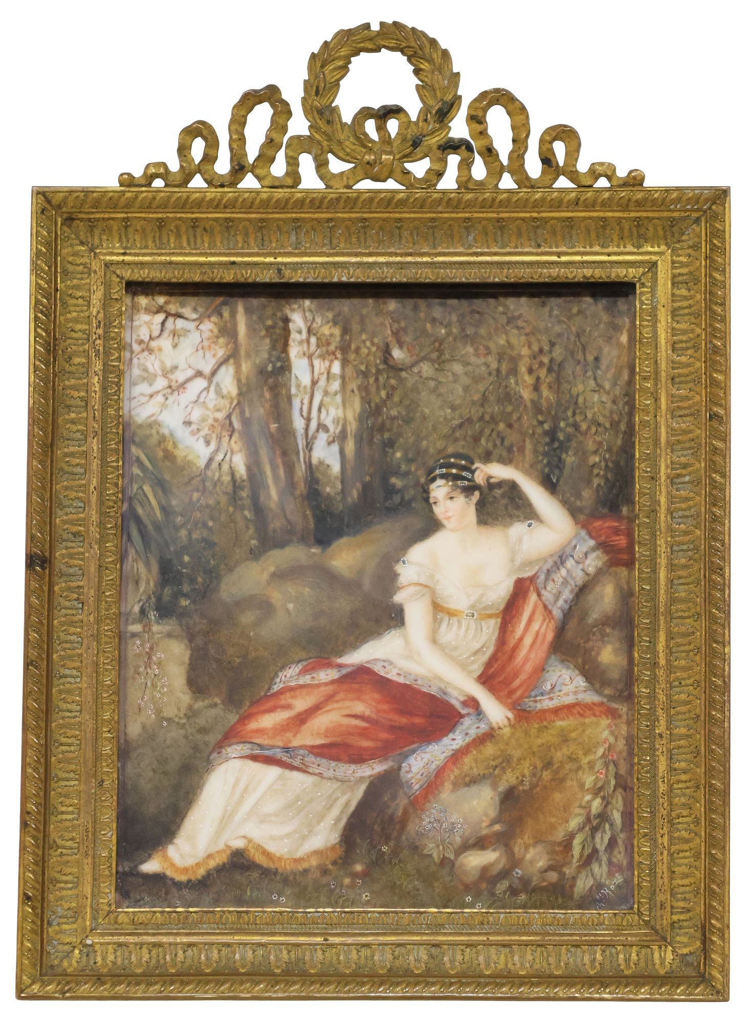 CHARLES DE ROZE (19TH C.) MINIATURE PAINTING OF EMPRESS JOSEPHINE