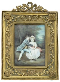 MINIATURE PAINTING DOUBLE PORTRAIT AFTER JOSHUA REYNOLDS