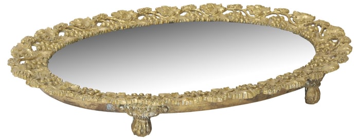 FRENCH L'ESCALIER DE CRISTAL PALAIS ROYAL ORMOLU MIRROR PLATEAU