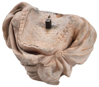 CARVED MARBLE BUST, DRAPED FEMALE TORSO
