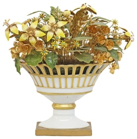 JANE HUTCHESON FOR GORHAM MINIATURE ENAMELED FLOWER ARRANGEMENT