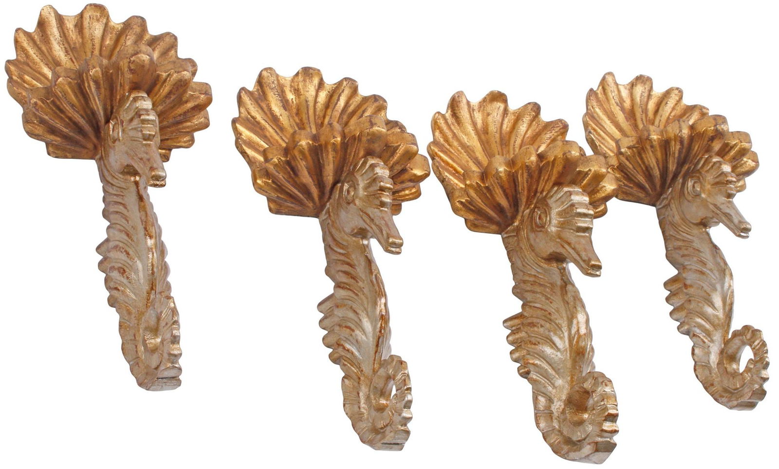 (4) VENETIAN STYLE GILTWOOD 'GROTTO' WALL BRACKETS (1 of 7)