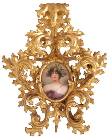 HUTSCHENREUTHER PORCELAIN PLAQUE 'DAPHNE' AFTER VON HERKOMER