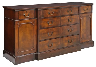 GEORGIAN STYLE MAHOGANY BREAKFRONT SERVER