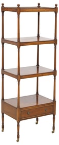 ENGLISH REGENCY MAHOGANY FOUR-TIER ETAGERE