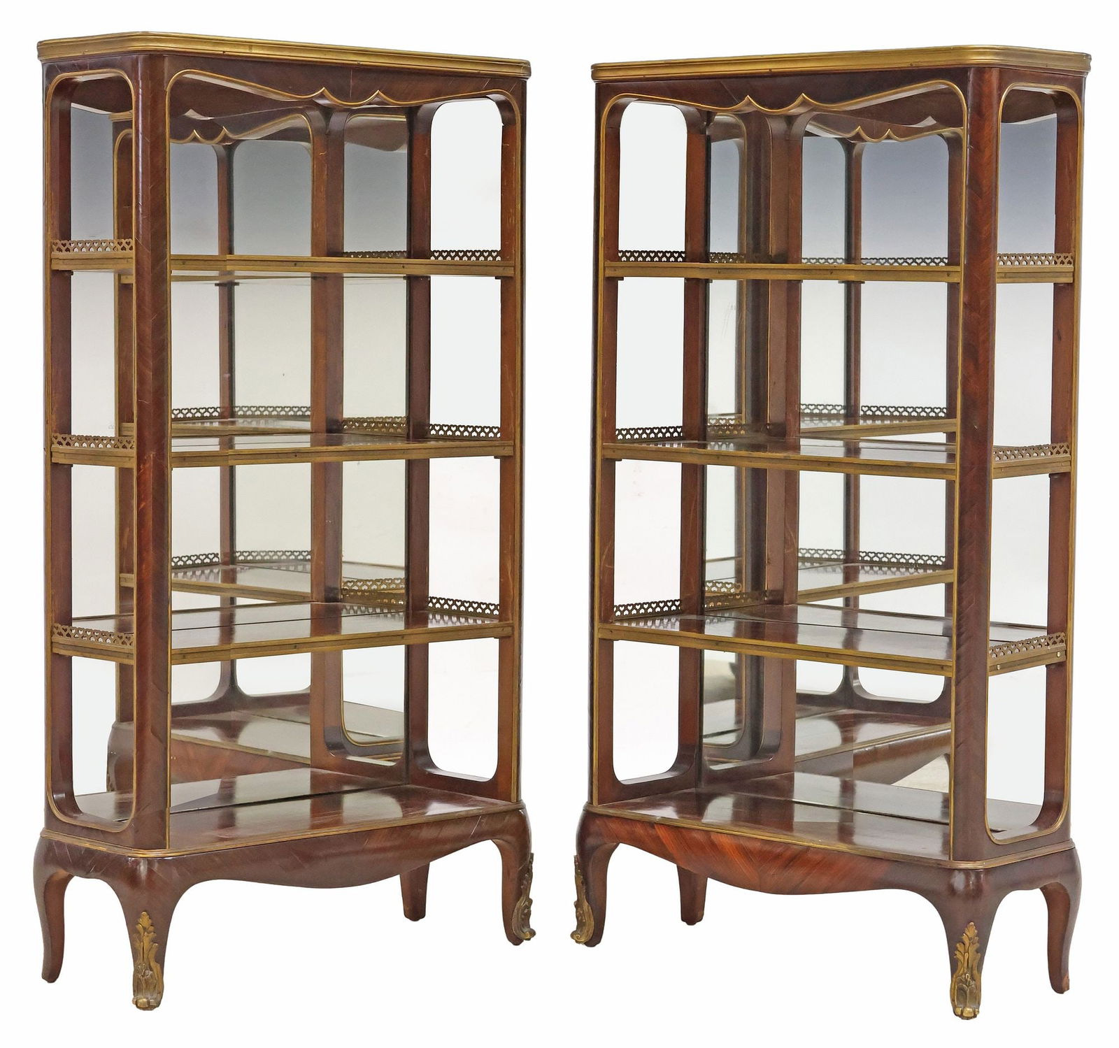 (2) FRENCH TRANSITIONAL STYLE PETITE ETAGERES (1 of 4)