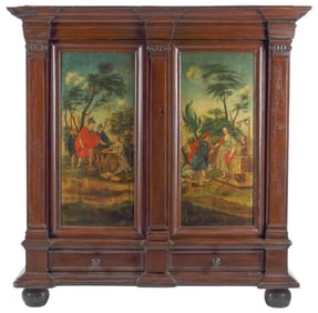 DUTCH POLYCHROME-DECORATED CABINET