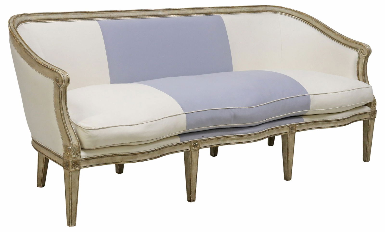 DENNIS & LEEN (ATTRIB.) NEOCLASSICAL STYLE PARCEL-GILT & PAINTED SOFA (1 of 4)
