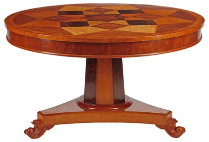 ITALIAN PARQUETRY INLAID CENTER TABLE