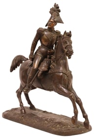 CHARLES LEBLANC (19TH C.) PATINATED BRONZE OF EMPEROR NICHOLAS I