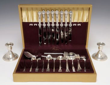 (77) GORHAM 'CHANTILLY' STERLING SILVER FLATWARE SERVICE FOR EIGHT