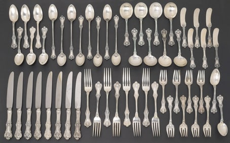 (60) FRANK W. SMITH 'FEDERAL COTILLION' STERLING SILVER FLATWARE SERVICE