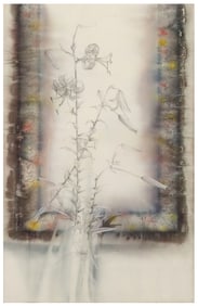 KARL ALLEN UMLAUF (TX, 1939-2025) MIXED MEDIA PAINTING, TIGER LILIES