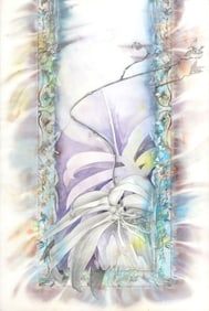 KARL ALLEN UMLAUF (TX, 1939-2025) MIXED MEDIA PAINTING, ORCHIDS