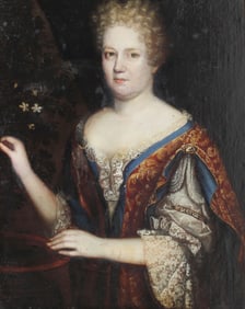 FRAMED CONTINENTAL SCHOOL OIL PAINTING, PORTRAIT OF A LADY