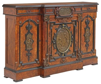 ORNATE AMERICAN RENAISSANCE REVIVAL BRONZE-MOUNTED SIDEBOARD