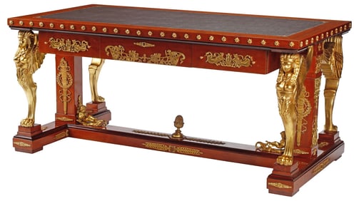 LARGE EMPIRE STYLE ORMOLU-MOUNTED BUREAU PLAT