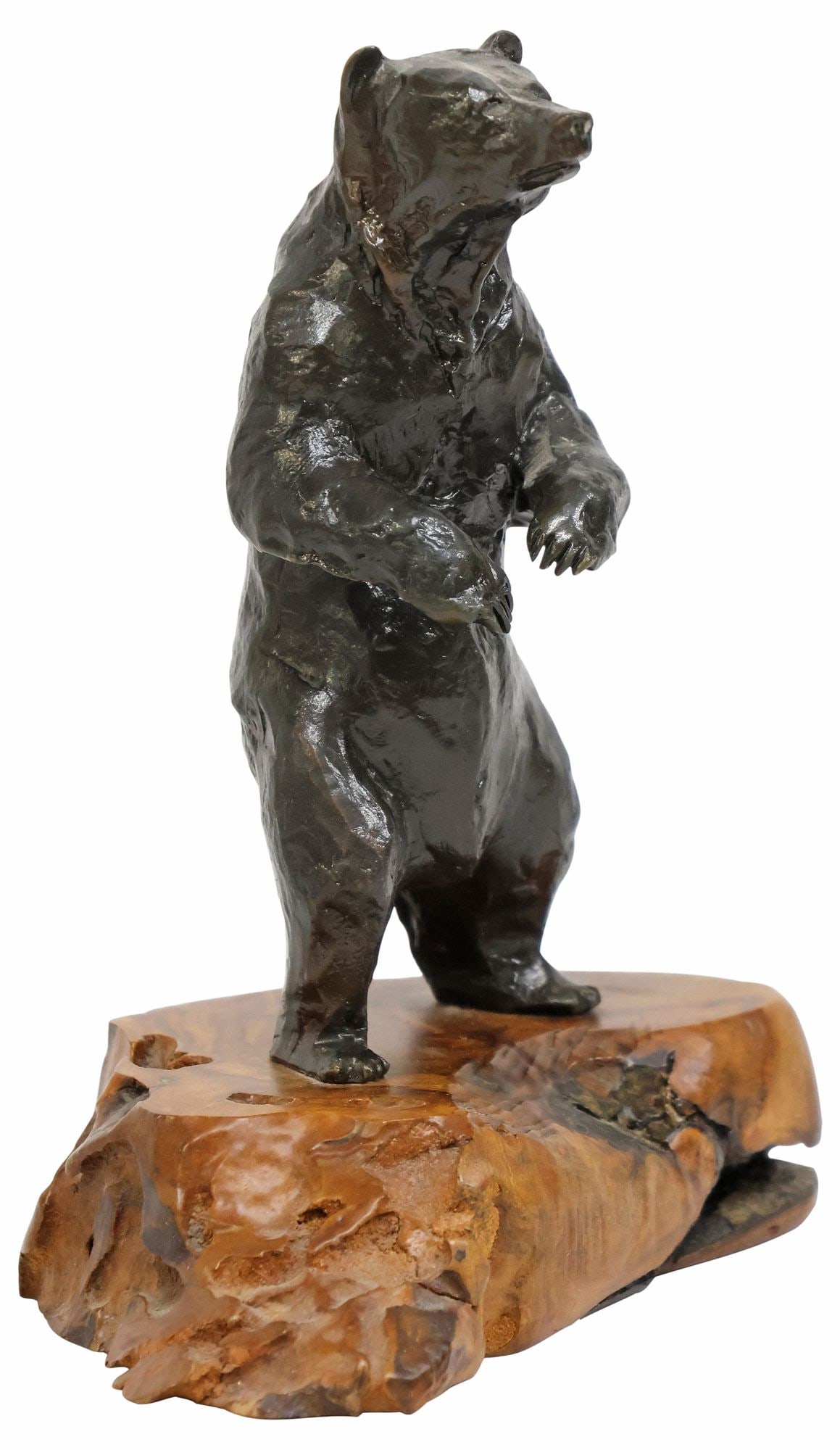 GARY N. HERBERT (1934-2006) SMALL PATINATED BRONZE BEAR SCULPTURE (1 of 6)