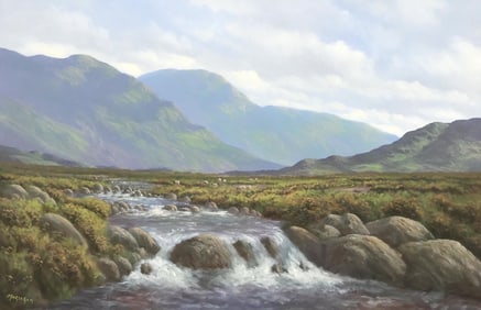 GERRY MARJORAM (1936-2024) IRISH LANDSCAPE COUNTY DONEGAL, 24" X 36"