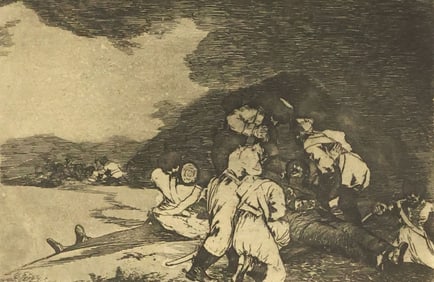AFTER FRANCISCO GOYA (1746-1828) ETCHING, 'IT SERVES YOU RIGHT'