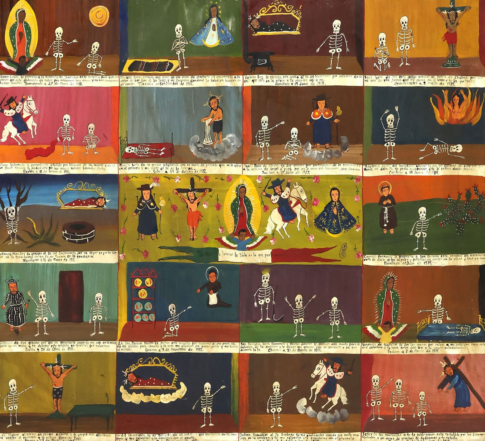 RAFAEL RODRIGUEZ CONTRERAS (B.1974) LARGE EX-VOTO RETABLO (1 of 6)