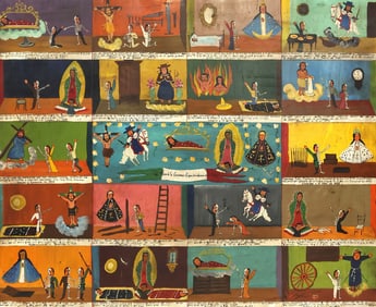 RAFAEL RODRIGUEZ CONTRERAS (B.1974) LARGE EX-VOTO RETABLO