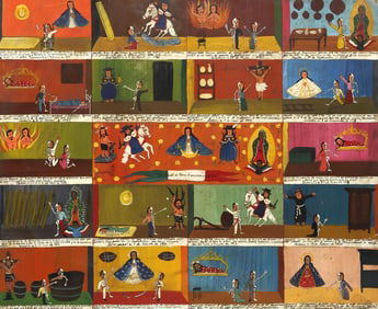 RAFAEL RODRIGUEZ CONTRERAS (B.1974) LARGE EX-VOTO RETABLO