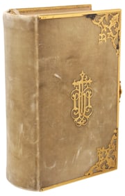 ENGLISH BRASS-BOUND MINIATURE 'THE BOOK OF COMMON PRAYER', DATED 1853
