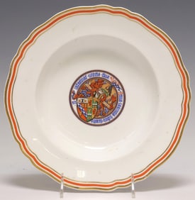 JOHN RIDGWAY & CO. PORCELAIN BOWL WITH SCOTTISH DUKE OF FIFE COAT OF ARMS