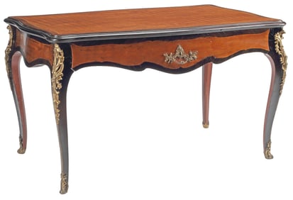 FRENCH LOUIS XV STYLE ORMOLU-MOUNTED PARQUETRY WRITING DESK