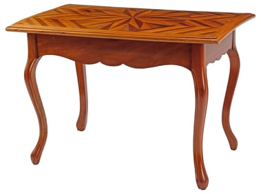 FRENCH FRUITWOOD & PARQUETRY INLAID OCCASIONAL TABLE