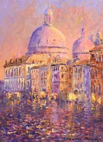 COLIN MAXWELL PARSONS (B.1936) PAINTING SANTA MARIA DELLA SALUTE VENICE