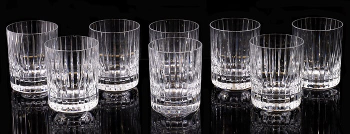 (8) BACCARAT CUT CRYSTAL 'HARMONIE" TUMBLERS
