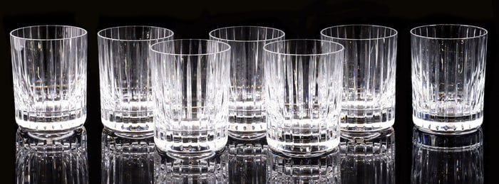 (7) BACCARAT CUT CRYSTAL 'HARMONIE' TUMBLERS