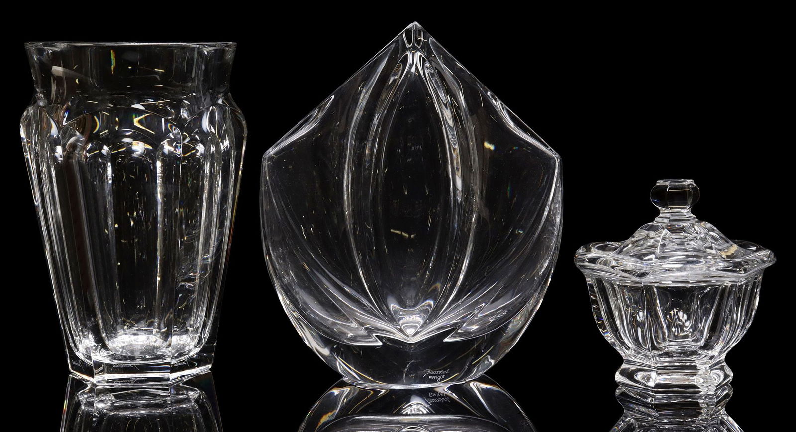 (3) BACCARAT CUT CRYSTAL VASES & BOWL, GIVERNY, NELLY & BRETAGNE (1 of 3)
