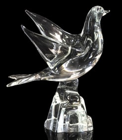 LICIO ZANETTI (D.2019) ITALIAN MURANO ART GLASS DOVE SCULPTURE