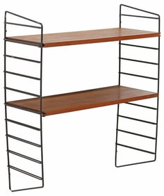 ITALIAN MID-CENTURY MODERN TEAK & IRON BOOKSHELF