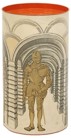 MANNER OF FORNASETTI (1913-1988) ITALIAN PRINTED STORAGE CONTAINER
