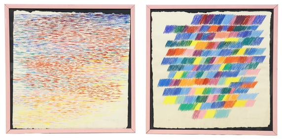 (2) PIERO DORAZIO (1927-2005) ABSTRACT COLOR LITHOGRAPH PRINTS