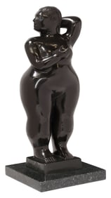 AFTER FERNANDO BOTERO BRONZE SCULPTURE, 'MUJER DE PIE'