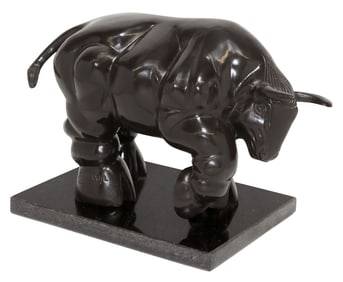 AFTER FERNANDO BOTERO BRONZE SCULPTURE, 'BULL'