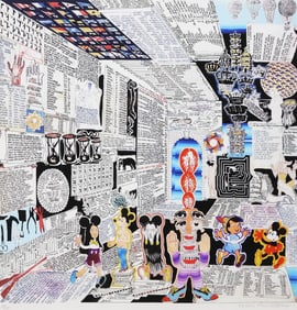 PEDRO FRIEDEBERG (MEXICO, B.1936) SERIGRAPH PRINT, 'CODICE MIGUELITO III'