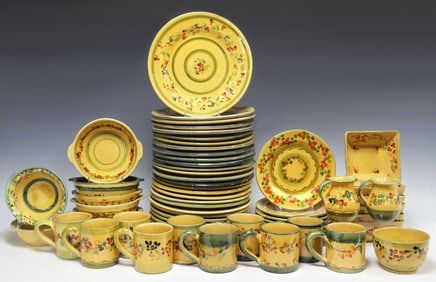 (63) FRENCH TERRE PROVENCE FAIENCE PARTIAL DINNER SERVICE