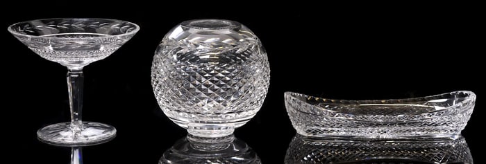 (3) WATERFORD 'GLANDORE' & OTHER CUT CRYSTAL TABLEWARE