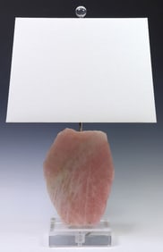 GEOLOGICAL ROSE QUARTZ SPECIMEN 1-LT TABLE LAMP