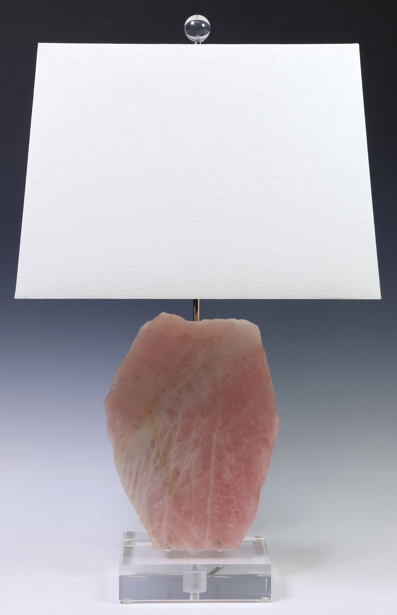 GEOLOGICAL ROSE QUARTZ SPECIMEN 1-LT TABLE LAMP (1 of 7)