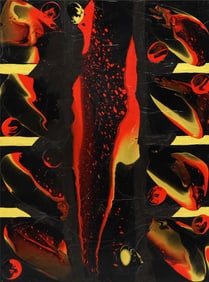 PETRONELLA GREER (B.1945) PAINTING, 'RIVER BETWEEN THE SILENCE'