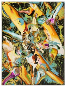 PETRONELLA GREER (B.1945) PAINTING 'VOYAGE INTO THE UNKNOWN' 48" X 36"