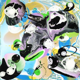 PETRONELLA GREER (B.1945) PAINTING, 'VORTEX'