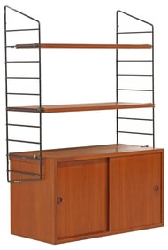 ITALIAN MID-CENTURY MODERN MODULAR TEAK BOOKSHELF